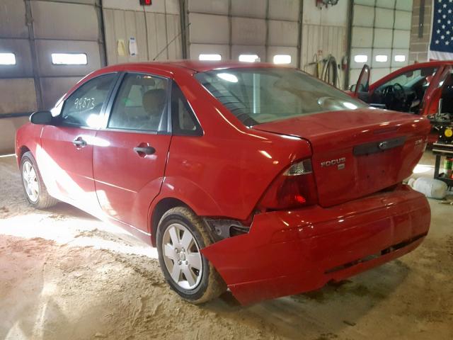 1FAFP34N66W149019 - 2006 FORD FOCUS ZX4 RED photo 3