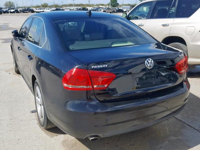 1VWBS7A3XEC114546 - 2014 VOLKSWAGEN PASSAT SE BLACK photo 3