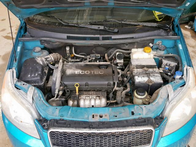 KL1TD66E09B403671 - 2009 CHEVROLET AVEO LS BLUE photo 7