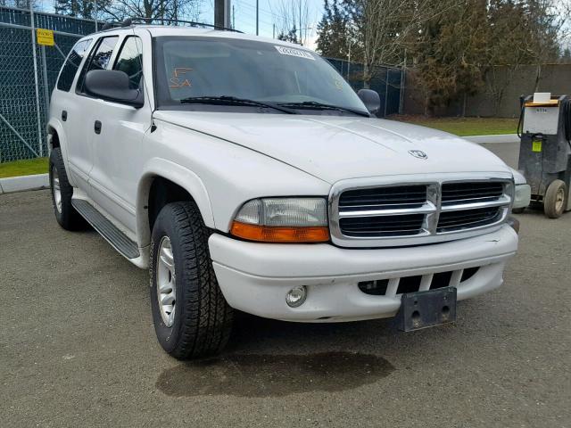 1D4HS48N63F563904 - 2003 DODGE DURANGO SL WHITE photo 1