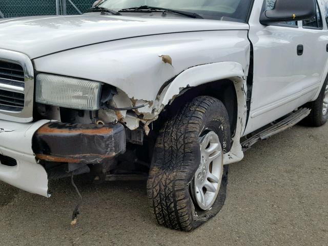 1D4HS48N63F563904 - 2003 DODGE DURANGO SL WHITE photo 9