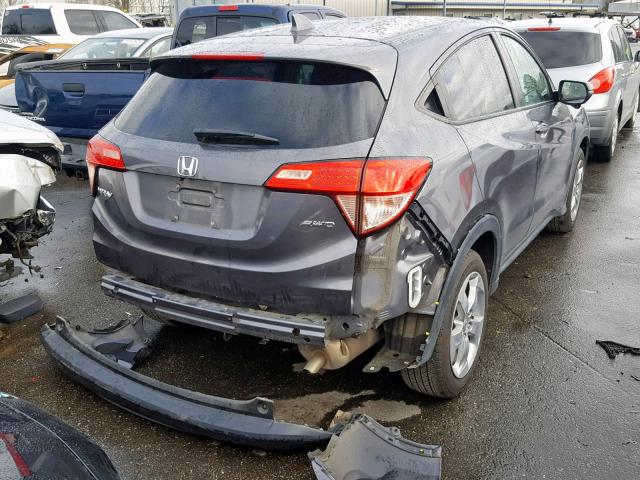 3CZRU6H52GM718004 - 2016 HONDA HR-V EX GRAY photo 4