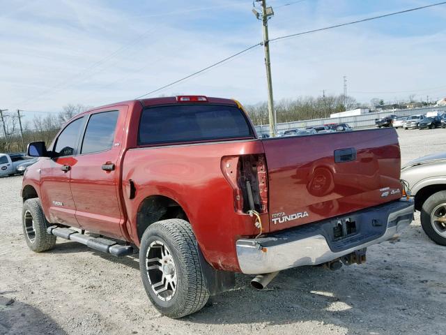 5TFDW5F15AX107194 - 2010 TOYOTA TUNDRA CRE RED photo 3