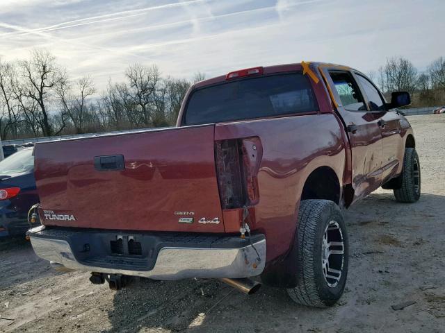 5TFDW5F15AX107194 - 2010 TOYOTA TUNDRA CRE RED photo 4