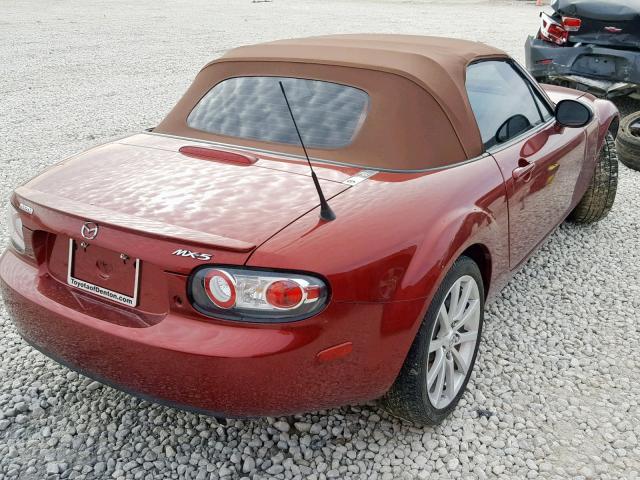 JM1NC25F260119974 - 2006 MAZDA MX-5 MIATA MAROON photo 4