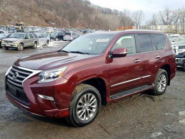 JTJJM7FX1G5130059 - 2016 LEXUS GX PREMIUM BURGUNDY photo 2