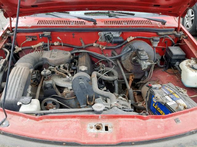 1B7FL16G1MS229048 - 1991 DODGE DAKOTA RED photo 7