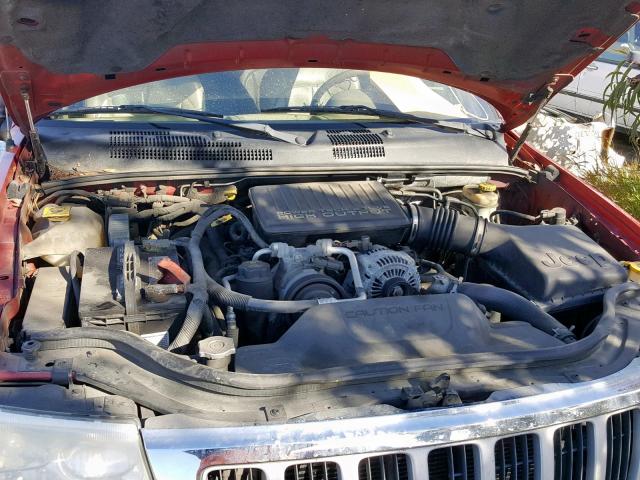 1J4GX58J44C351058 - 2004 JEEP GRAND CHER RED photo 7