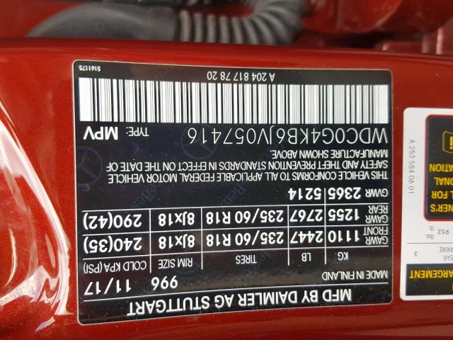 WDC0G4KB6JV057416 - 2018 MERCEDES-BENZ GLC 300 4M RED photo 10
