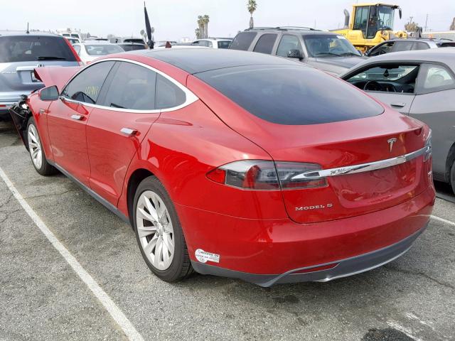 5YJSA1E28GF136958 - 2016 TESLA MODEL S RED photo 3