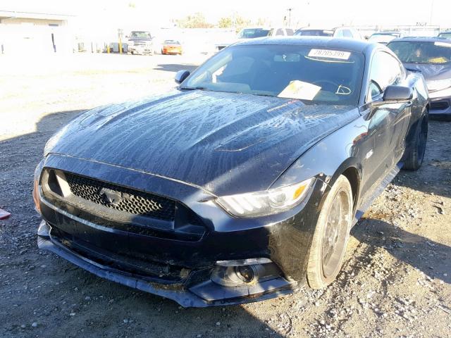 1FA6P8CF4F5339379 - 2015 FORD MUSTANG GT BLACK photo 2