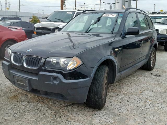 WBXPA73434WC37268 - 2004 BMW X3 2.5I BLACK photo 2