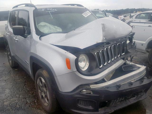 ZACCJAAT3GPE00938 - 2016 JEEP RENEGADE S ვერცხლისფერი ფოტო 1