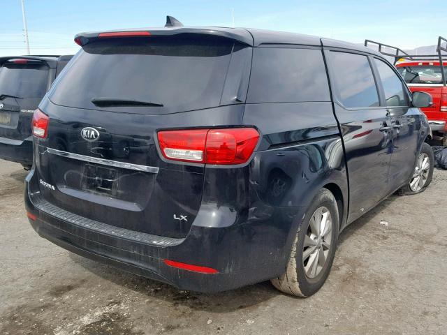 KNDMB5C10H6233852 - 2017 KIA SEDONA LX BLACK photo 4