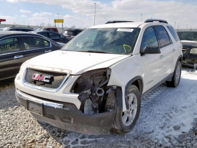 1GKER13708J299493 - 2008 GMC ACADIA SLE WHITE photo 2