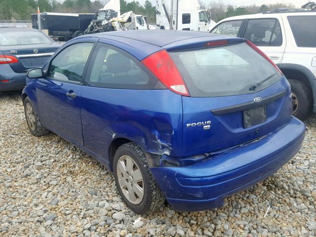 1FAFP31N16W245211 - 2006 FORD FOCUS ZX3 BLUE photo 3