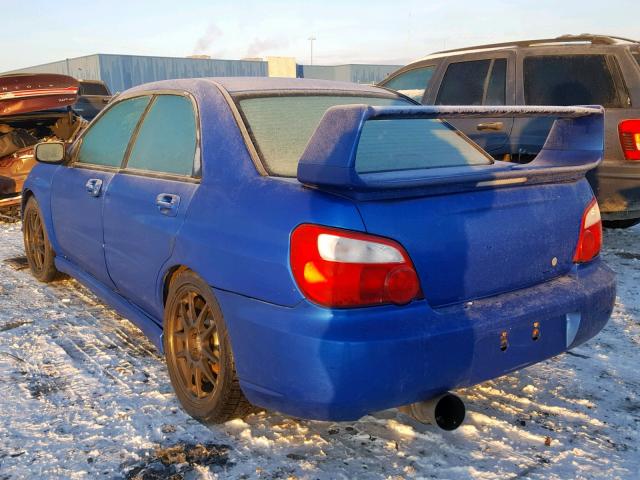 JF1GD29603G507343 - 2003 SUBARU IMPREZA BLUE photo 3