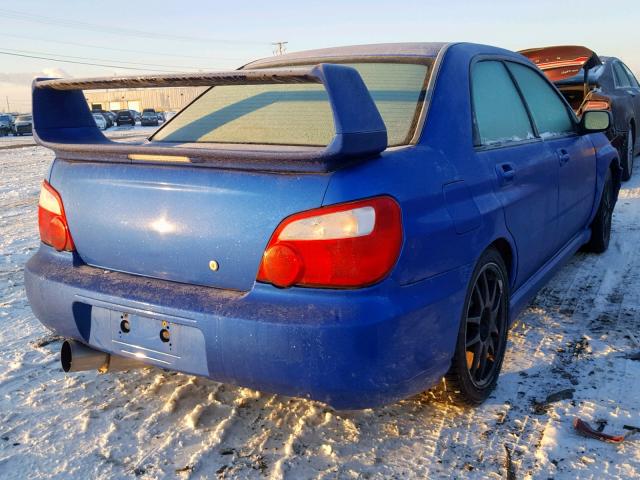 JF1GD29603G507343 - 2003 SUBARU IMPREZA BLUE photo 4