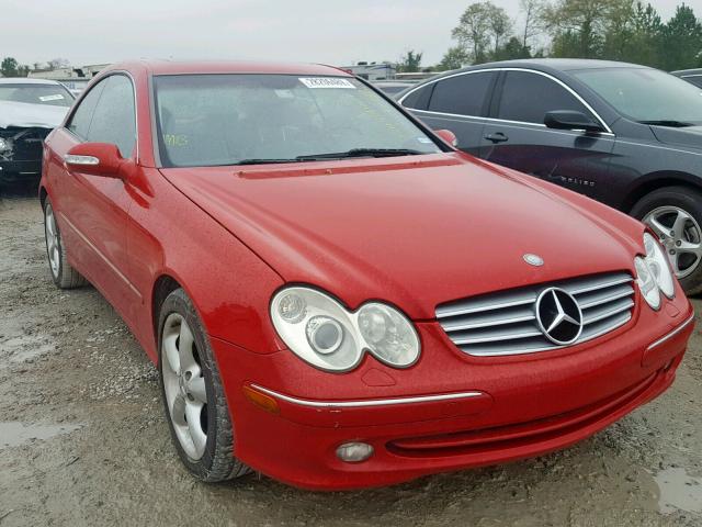 WDBTJ65J95F152876 - 2005 MERCEDES-BENZ CLK 320C RED photo 1