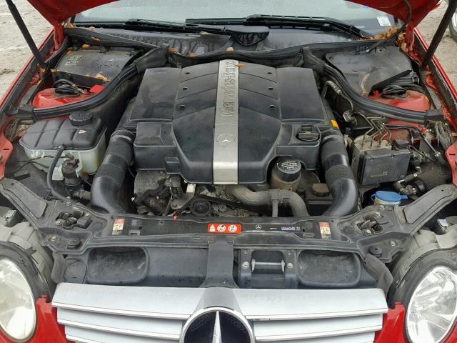 WDBTJ65J95F152876 - 2005 MERCEDES-BENZ CLK 320C RED photo 7