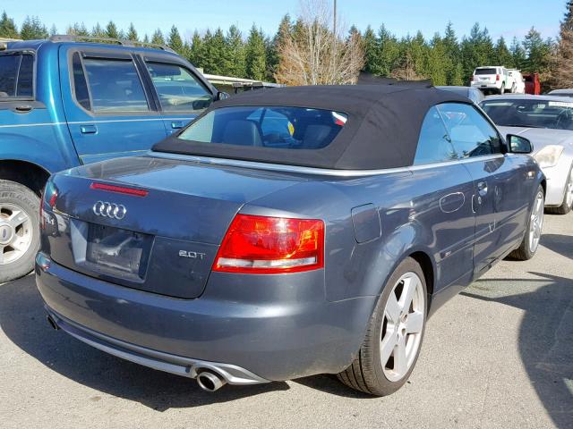 WAUAF48H59K006718 - 2009 AUDI A4 2.0T CA GRAY photo 4