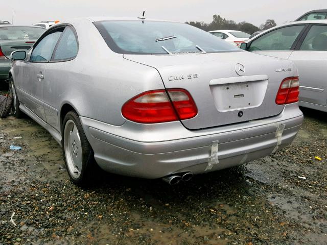 WDBLJ74G81F174986 - 2001 MERCEDES-BENZ CLK 55 AMG GRAY photo 3