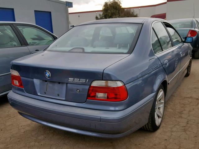 WBADT43472GZ98525 - 2002 BMW 525 I AUTO BLUE photo 4
