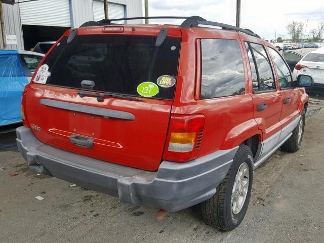 1J4G248S0YC313804 - 2000 JEEP GRAND CHER RED photo 4