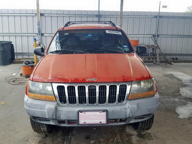 1J4G248S0YC313804 - 2000 JEEP GRAND CHER RED photo 9