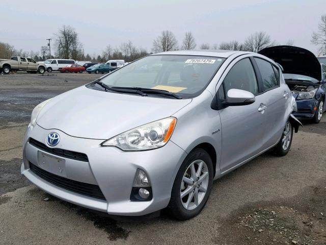 JTDKDTB3XC1010135 - 2012 TOYOTA PRIUS C SILVER photo 2