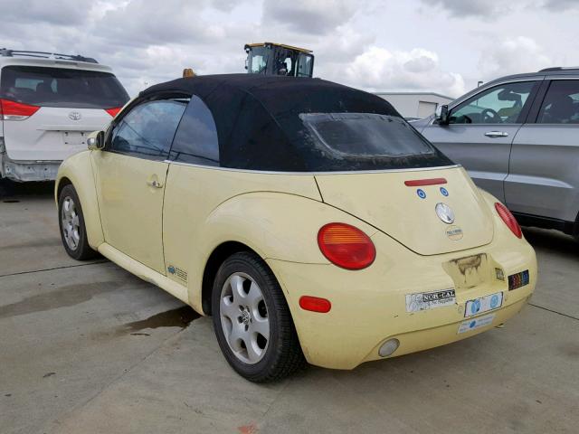 3VWCK21Y23M333807 - 2003 VOLKSWAGEN NEW BEETLE Gelb Foto 3