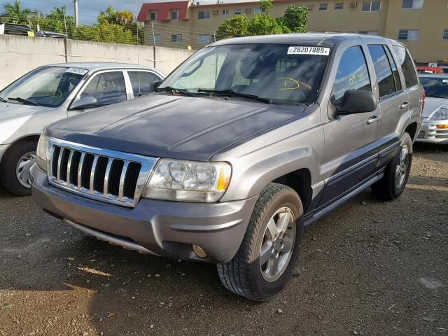 1J8GX68J54C344432 - 2004 JEEP GRAND CHER GRAY photo 2