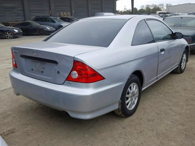 1HGEM22795L036650 - 2005 HONDA CIVIC HX SILVER photo 4