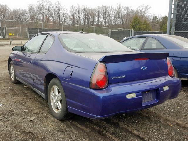 2G1WW12E459170357 - 2005 CHEVROLET MONTE CARL BLUE photo 3