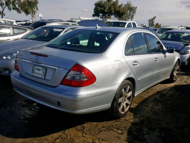 WDBUF56X07B075571 - 2007 MERCEDES-BENZ E 350 SILVER photo 4