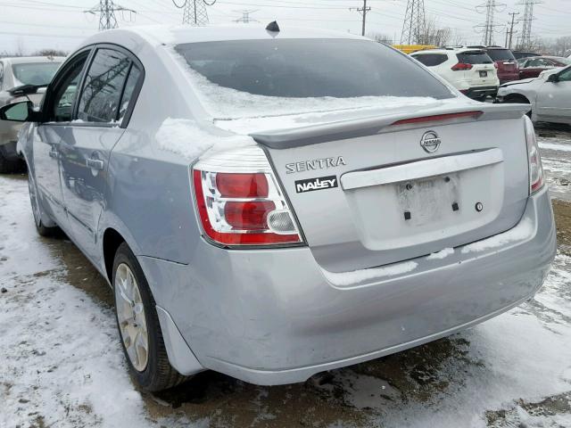 3N1AB6AP6BL606568 - 2011 NISSAN SENTRA 2.0 SILVER photo 3