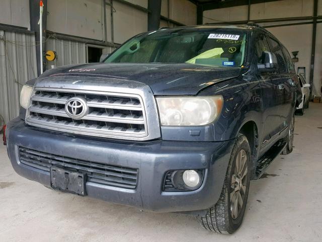 5TDKY5G12AS025459 - 2010 TOYOTA SEQUOIA LI BLUE photo 2