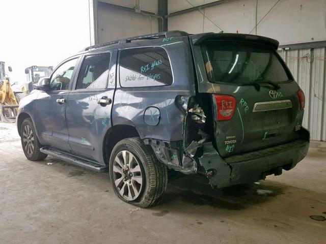 5TDKY5G12AS025459 - 2010 TOYOTA SEQUOIA LI BLUE photo 3