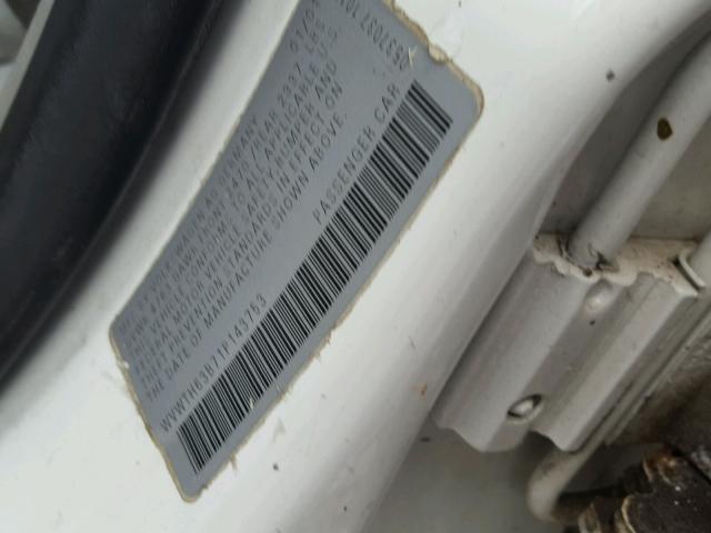 WVWTH63B71P143753 - 2001 VOLKSWAGEN PASSAT GLX 白色 照片 10