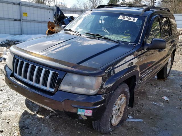 1J4GW48S54C120028 - 2004 JEEP GRAND CHER BLACK photo 2