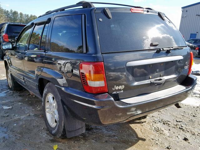 1J4GW48S54C120028 - 2004 JEEP GRAND CHER BLACK photo 3