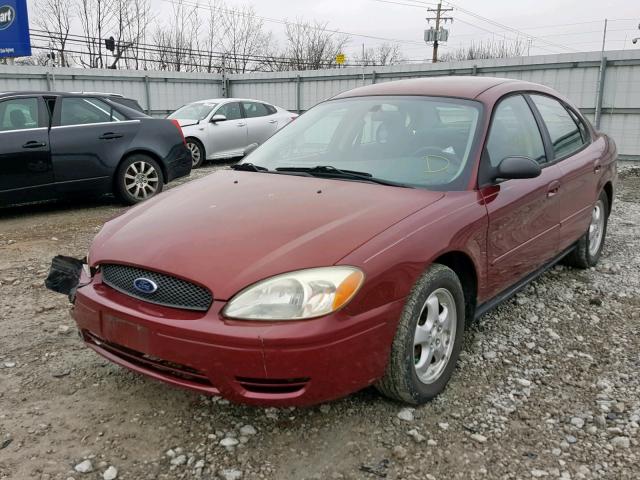 1FAFP55244G198341 - 2004 FORD TAURUS SES RED photo 2