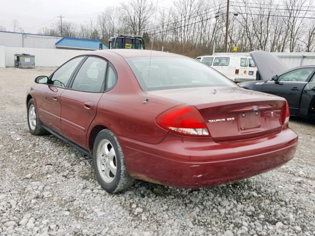 1FAFP55244G198341 - 2004 FORD TAURUS SES RED photo 3