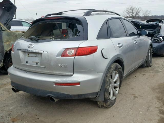 JNRAS08W55X217260 - 2005 INFINITI FX35 SILVER photo 4