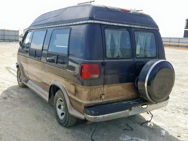 2B6HB21Y0VK550192 - 1997 DODGE RAM VAN B2 BLACK photo 3