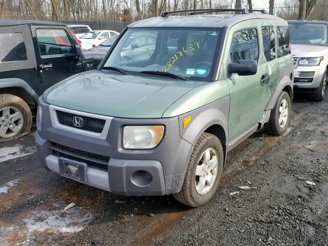 5J6YH28604L011319 - 2004 HONDA ELEMENT EX GREEN photo 2