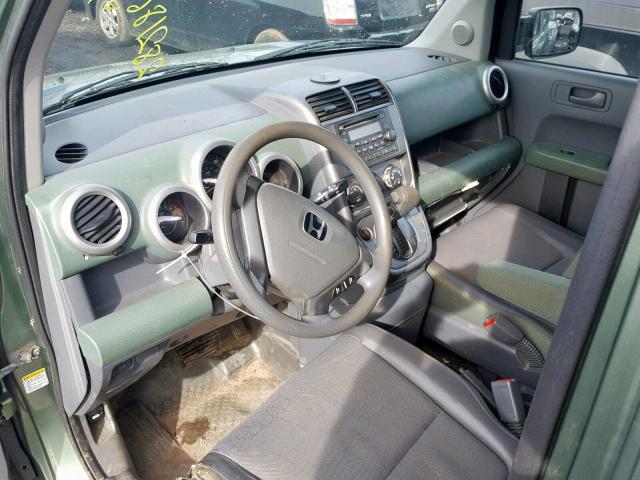 5J6YH28604L011319 - 2004 HONDA ELEMENT EX GREEN photo 9