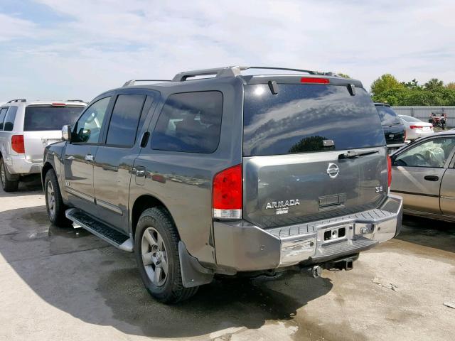 5N1AA08A45N719692 - 2005 NISSAN ARMADA SE GRAY photo 3