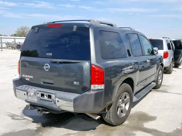 5N1AA08A45N719692 - 2005 NISSAN ARMADA SE GRAY photo 4