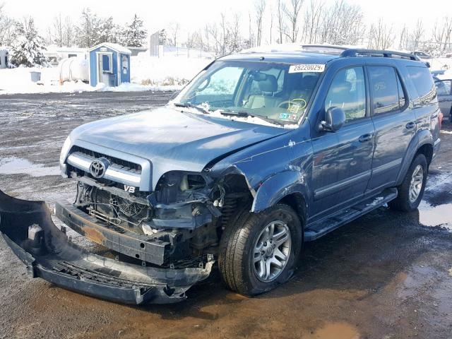 5TDBT48A65S248181 - 2005 TOYOTA SEQUOIA LI BLUE photo 2